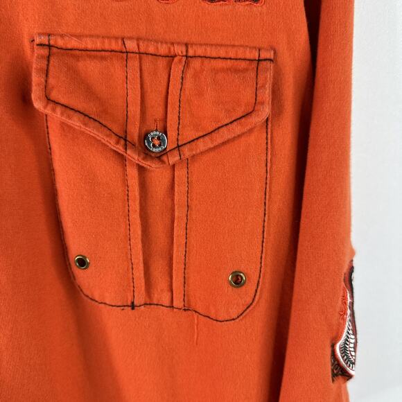 Coogi Shirt Mens XXL Embroidered With Pocket Vintage Stitch Patch Short Sleeve - Picture 3 of 10